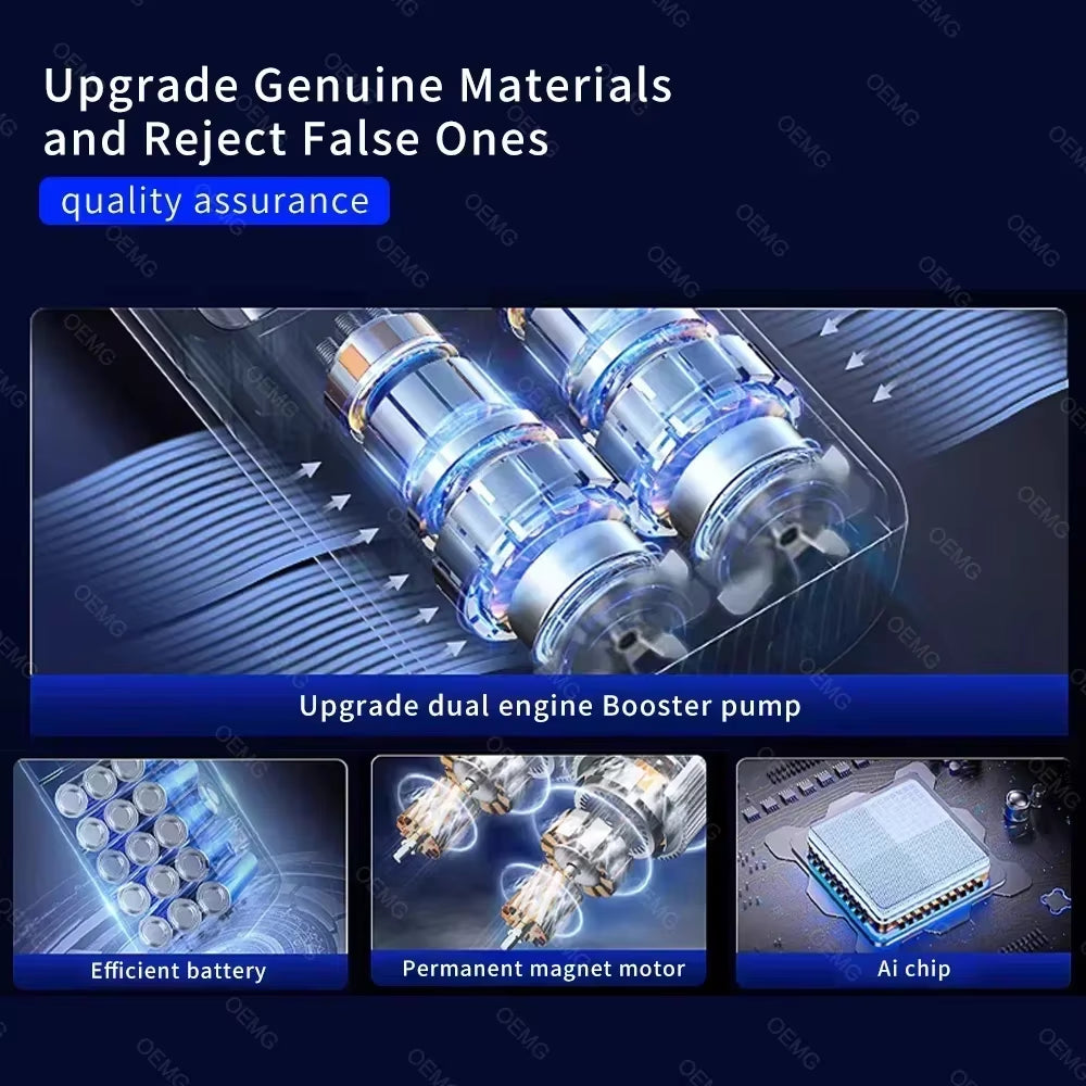 Portable Car Air Pump Wireless Tire Inflator Electric Air Compressor with LCD Digital Display for Car Motorcycles Bicycle Ball