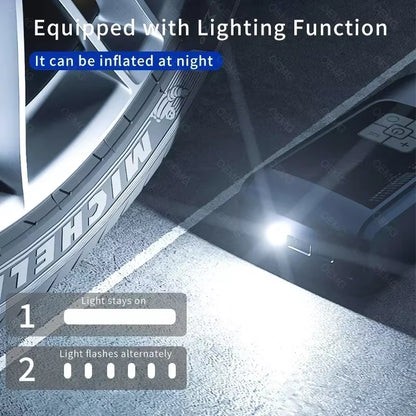 Portable Car Air Pump Wireless Tire Inflator Electric Air Compressor with LCD Digital Display for Car Motorcycles Bicycle Ball